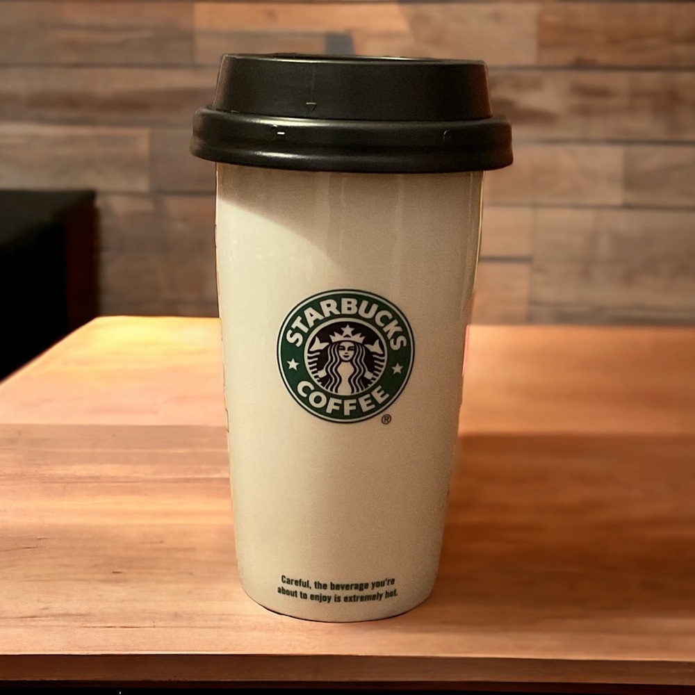 Starbucks Classic Logo Thermal Glass 12 Ounce Travel Cup! - Picture 2 of 16